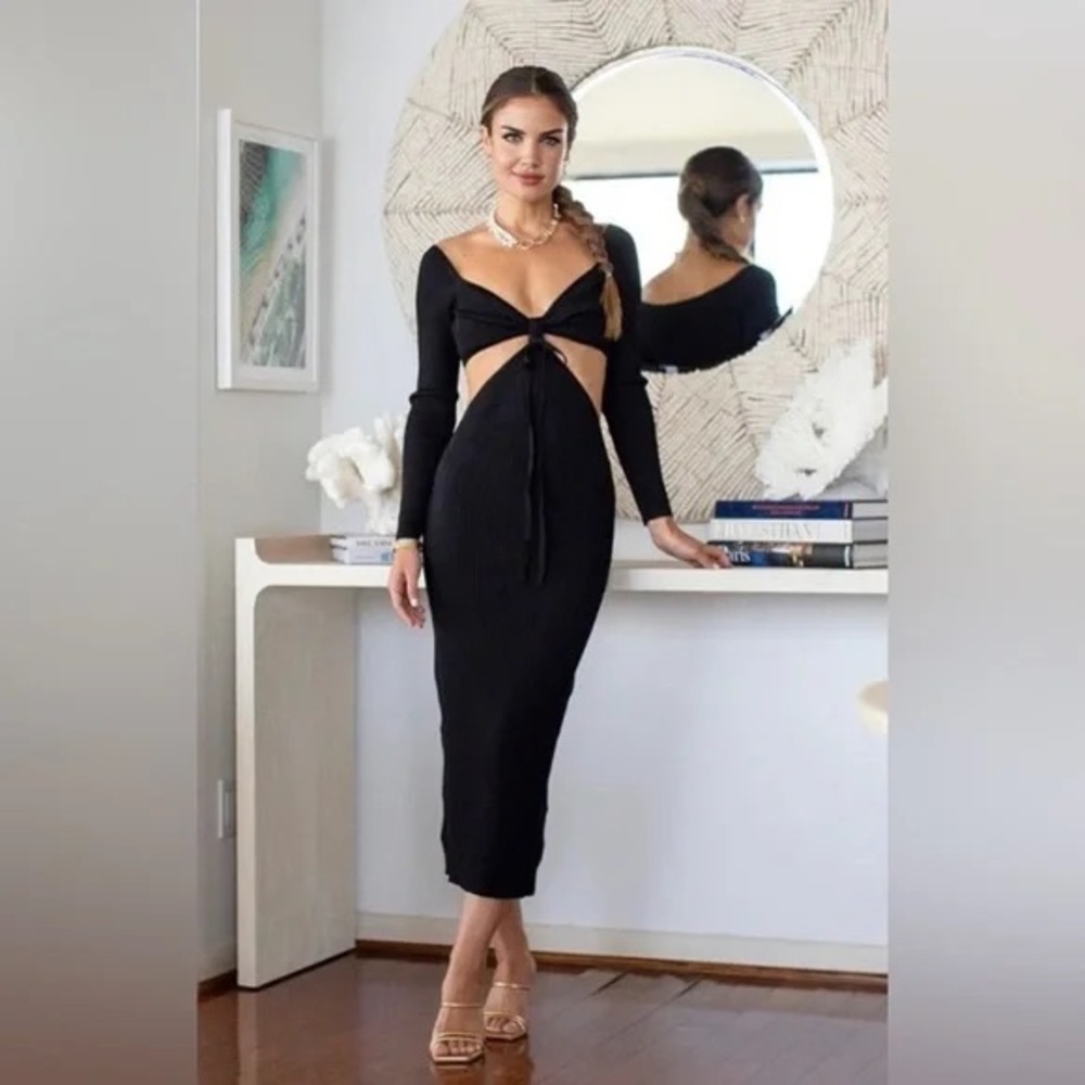 NWT Cult Gaia Enzo Strappy Cutout Knit Maxi Dress